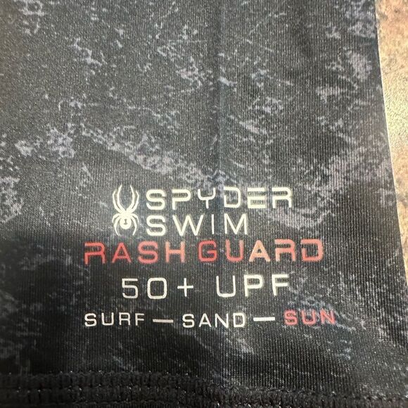 Spyder swim rashguard shirt men’s S new with tags black grey - Picture 4 of 11